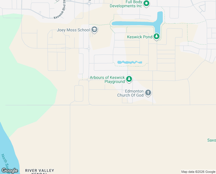 map of restaurants, bars, coffee shops, grocery stores, and more near 1703 184 Street Southwest in Edmonton