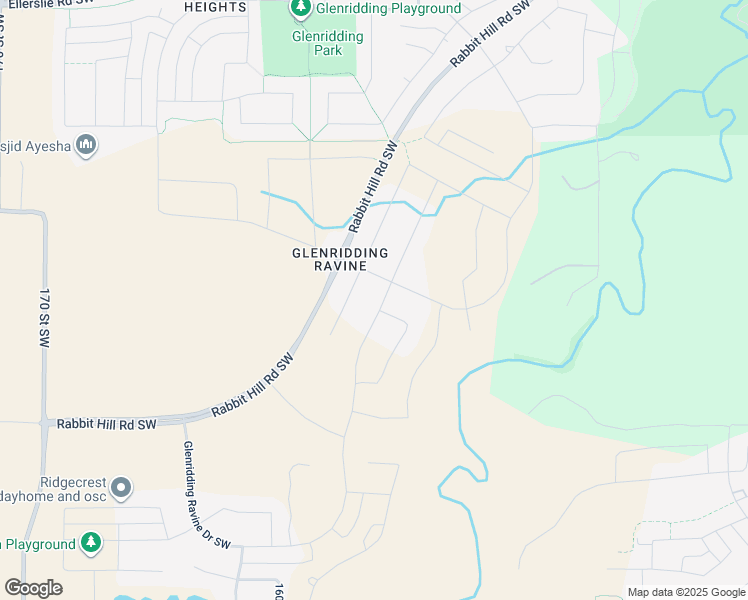 map of restaurants, bars, coffee shops, grocery stores, and more near 2108 159 Street Southwest in Edmonton