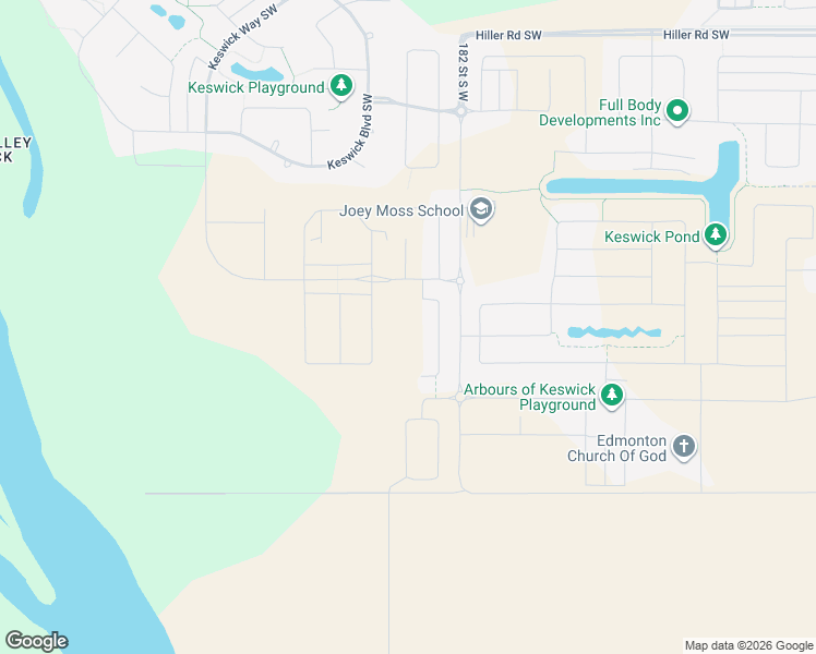 map of restaurants, bars, coffee shops, grocery stores, and more near 6845 Knox Loop Southwest in Edmonton