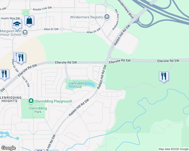 map of restaurants, bars, coffee shops, grocery stores, and more near in Edmonton