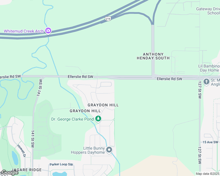 map of restaurants, bars, coffee shops, grocery stores, and more near 1005 Graydon Hill Boulevard Southwest in Edmonton