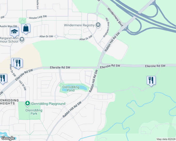 map of restaurants, bars, coffee shops, grocery stores, and more near in Edmonton