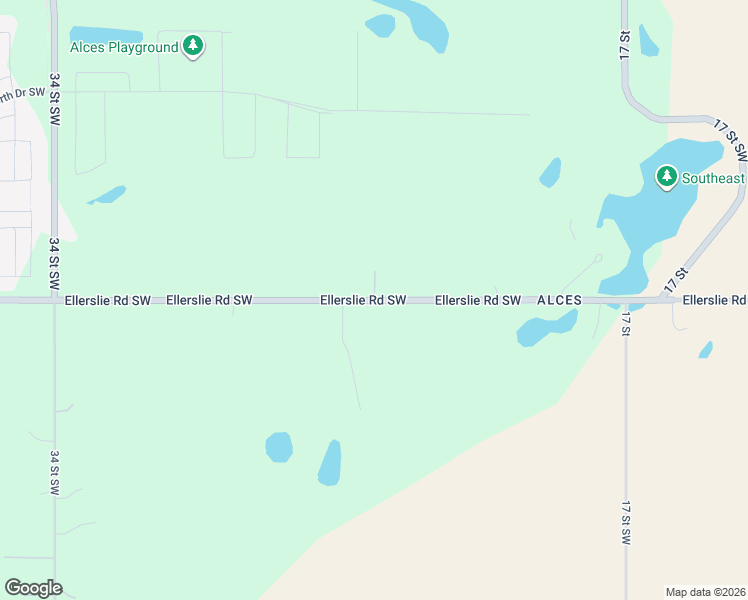 map of restaurants, bars, coffee shops, grocery stores, and more near 2429 Ellerslie Road Southwest in Edmonton