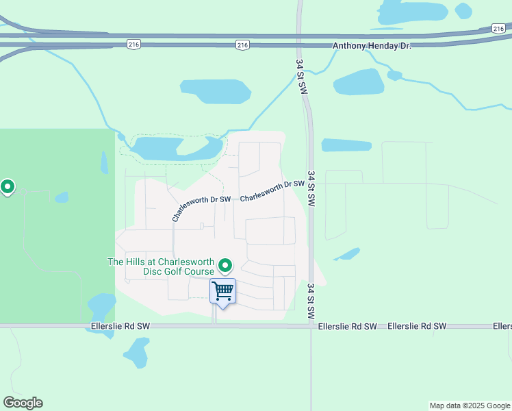 map of restaurants, bars, coffee shops, grocery stores, and more near 194 Charlesworth Drive Southwest in Edmonton