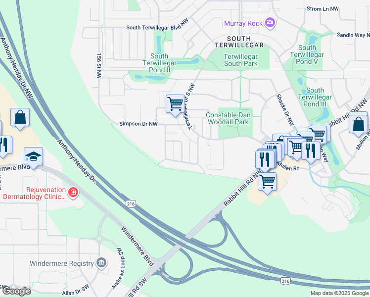 map of restaurants, bars, coffee shops, grocery stores, and more near 9217 Scott Lane Northwest in Edmonton