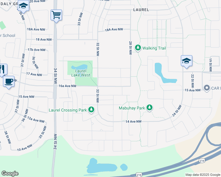 map of restaurants, bars, coffee shops, grocery stores, and more near in Edmonton