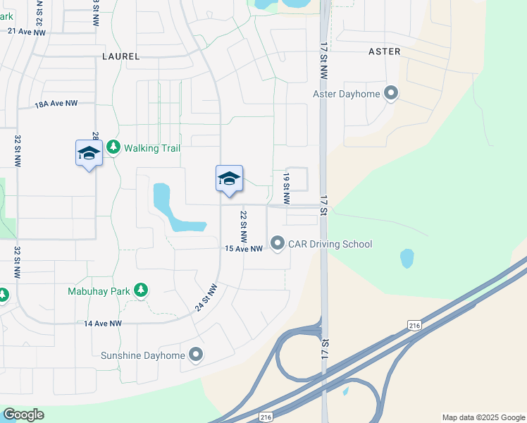 map of restaurants, bars, coffee shops, grocery stores, and more near 2103 16 Avenue Northwest in Edmonton