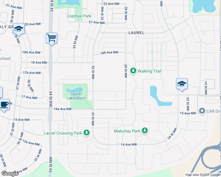 map of restaurants, bars, coffee shops, grocery stores, and more near in Edmonton