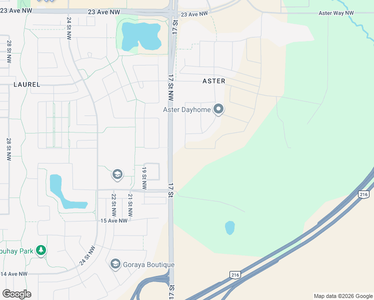 map of restaurants, bars, coffee shops, grocery stores, and more near 1437 17 Street Northwest in Edmonton