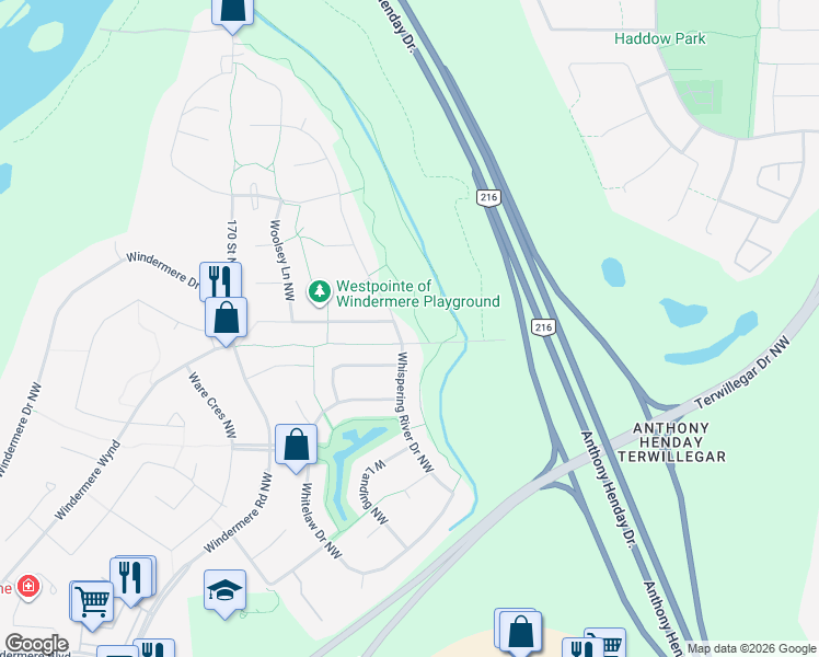 map of restaurants, bars, coffee shops, grocery stores, and more near 4306 Whitelaw Way Northwest in Edmonton