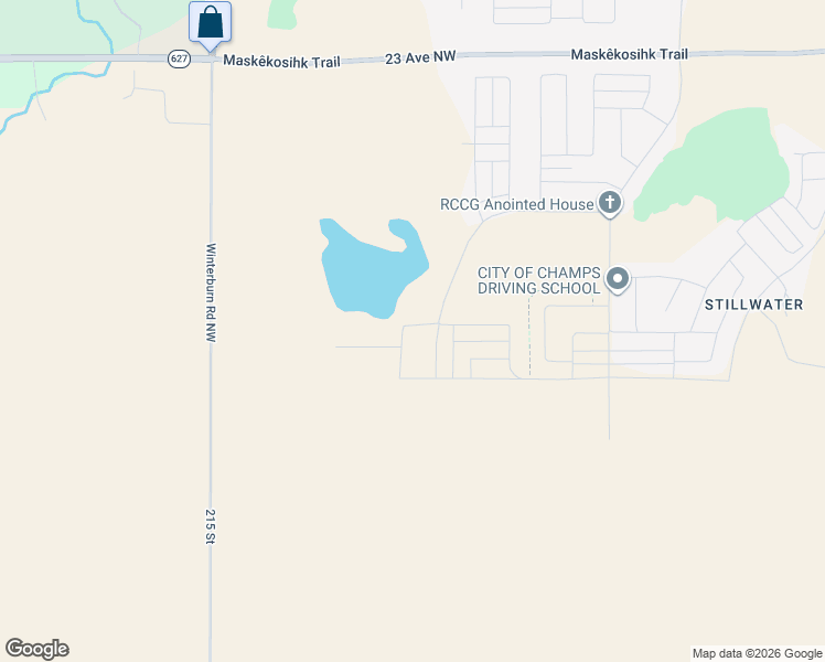 map of restaurants, bars, coffee shops, grocery stores, and more near 20703 23 Avenue Northwest in Edmonton