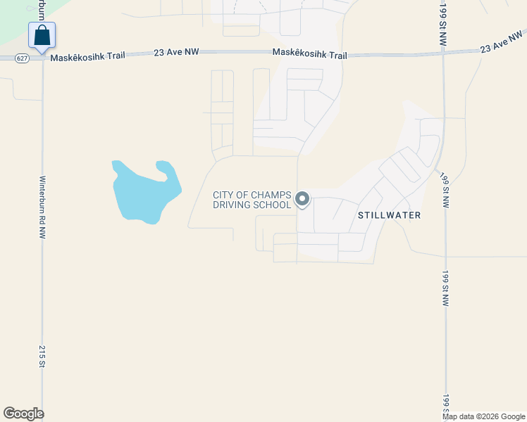 map of restaurants, bars, coffee shops, grocery stores, and more near Unnamed Road in Edmonton