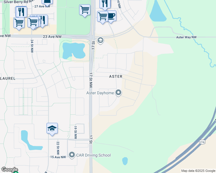 map of restaurants, bars, coffee shops, grocery stores, and more near 1303 23 Avenue Northwest in Edmonton