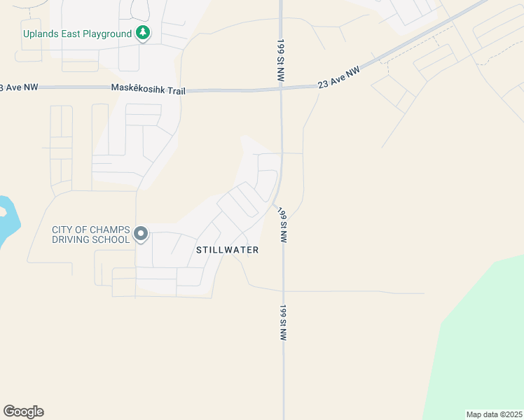 map of restaurants, bars, coffee shops, grocery stores, and more near 20020 19 Avenue Northwest in Edmonton
