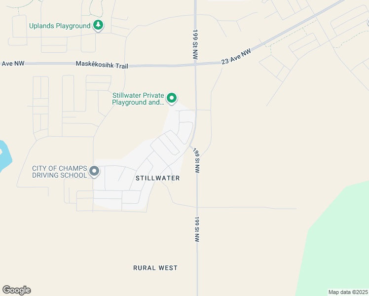 map of restaurants, bars, coffee shops, grocery stores, and more near 20020 19 Avenue Northwest in Edmonton