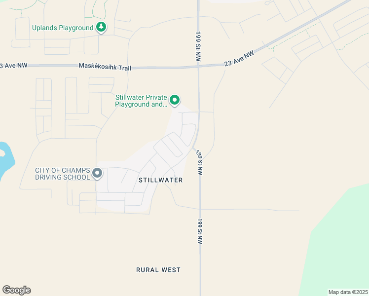 map of restaurants, bars, coffee shops, grocery stores, and more near 20020 19 Avenue Northwest in Edmonton