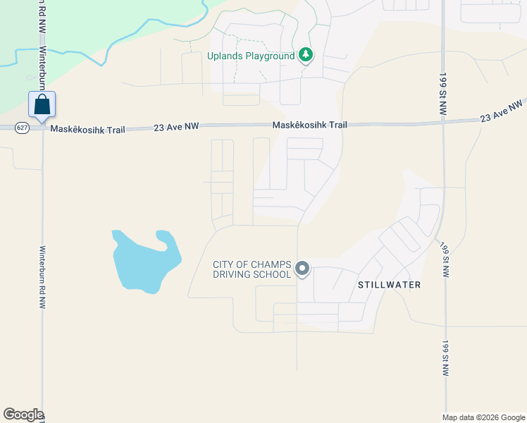 map of restaurants, bars, coffee shops, grocery stores, and more near Unnamed Road in Edmonton