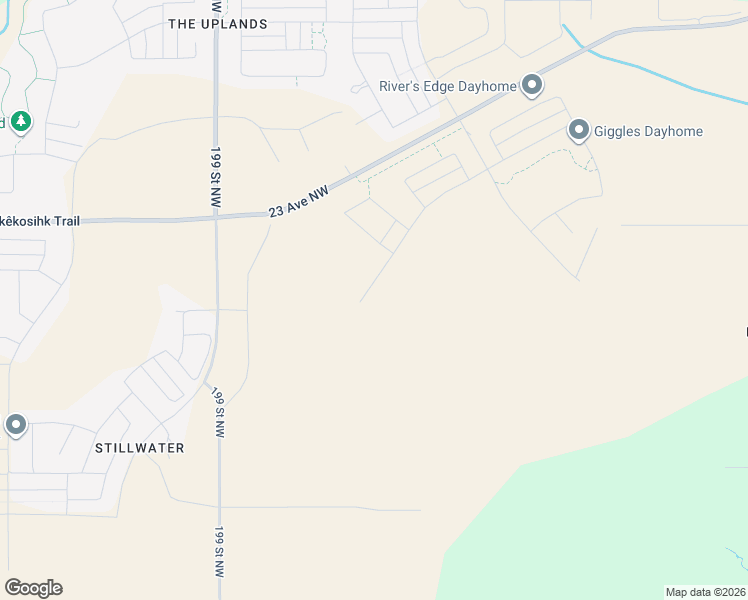 map of restaurants, bars, coffee shops, grocery stores, and more near 18403-19859 23 Avenue Northwest in Edmonton