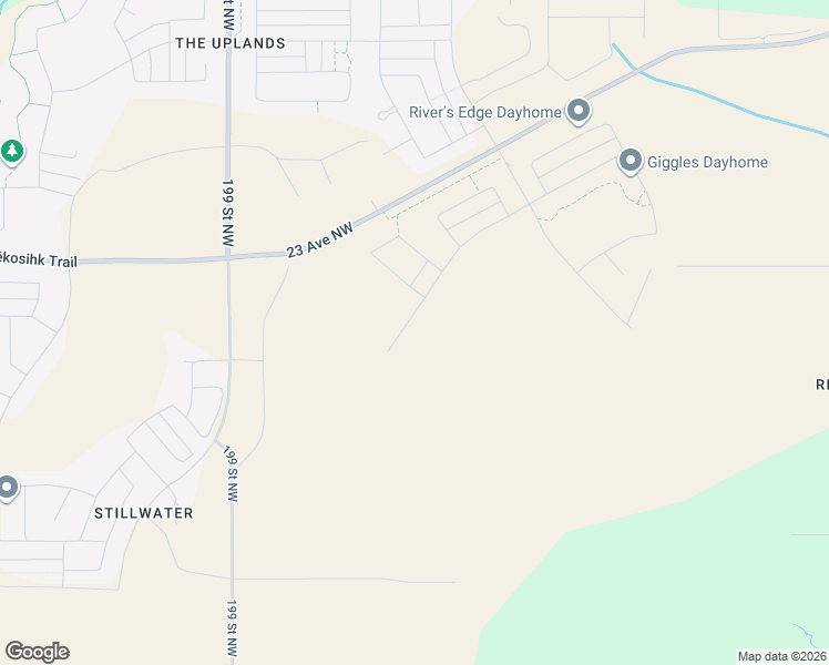 map of restaurants, bars, coffee shops, grocery stores, and more near 18403-19859 23 Avenue Northwest in Edmonton