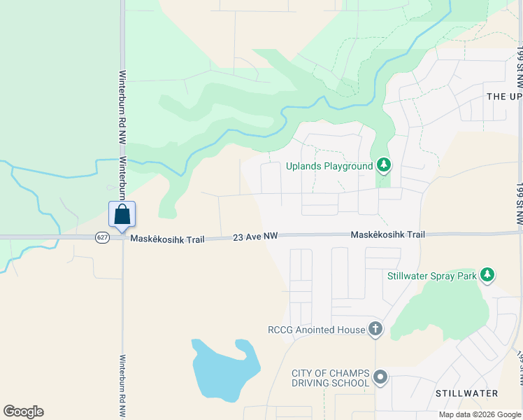 map of restaurants, bars, coffee shops, grocery stores, and more near 20704 23 Avenue Northwest in Edmonton