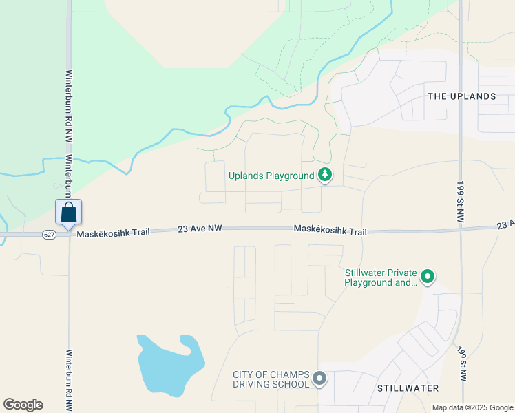 map of restaurants, bars, coffee shops, grocery stores, and more near 20770 23 Avenue Northwest in Edmonton