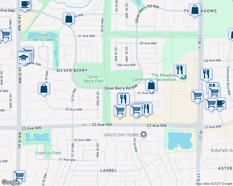 map of restaurants, bars, coffee shops, grocery stores, and more near in Edmonton