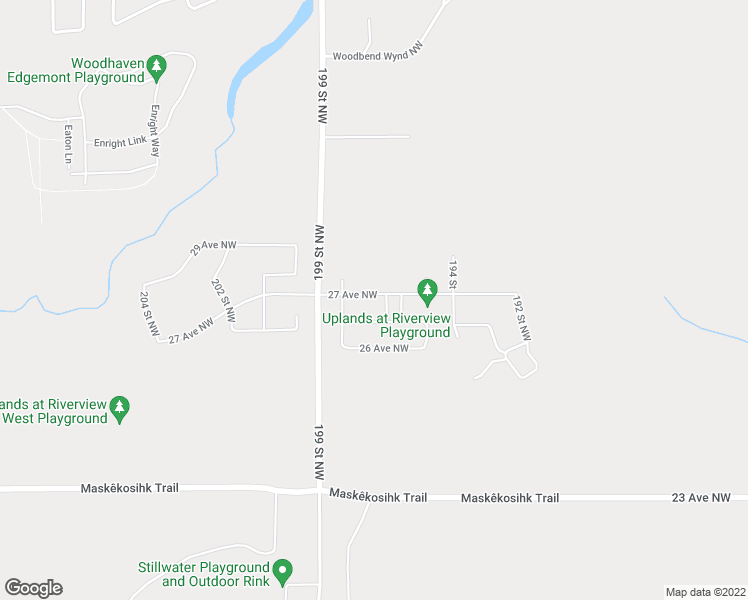 map of restaurants, bars, coffee shops, grocery stores, and more near 19709 27 Avenue Northwest in Edmonton