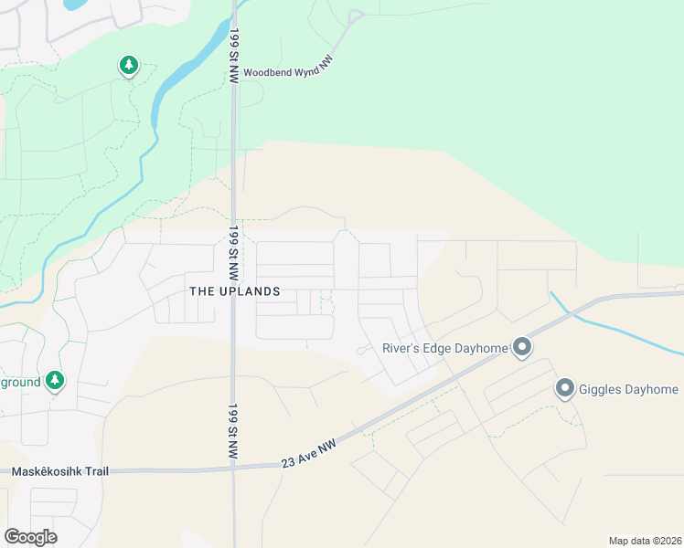 map of restaurants, bars, coffee shops, grocery stores, and more near 2715 196 Street Northwest in Edmonton