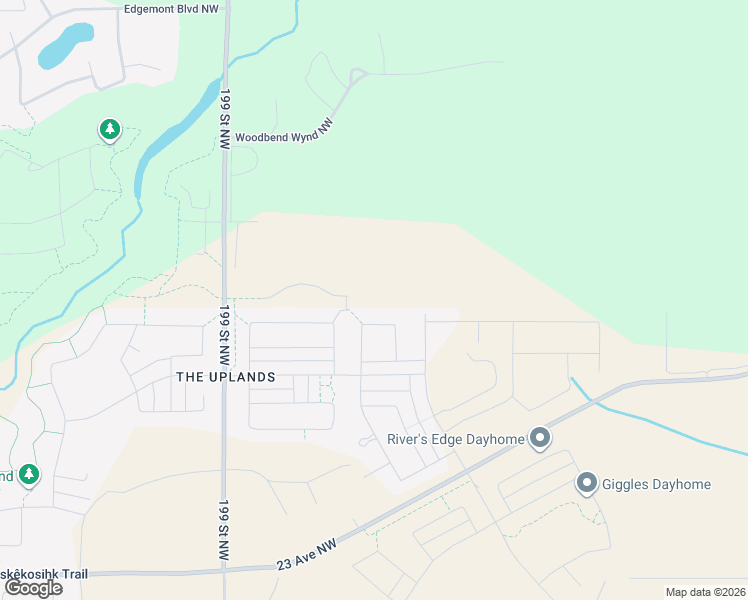 map of restaurants, bars, coffee shops, grocery stores, and more near 2921 199 Street Northwest in Edmonton