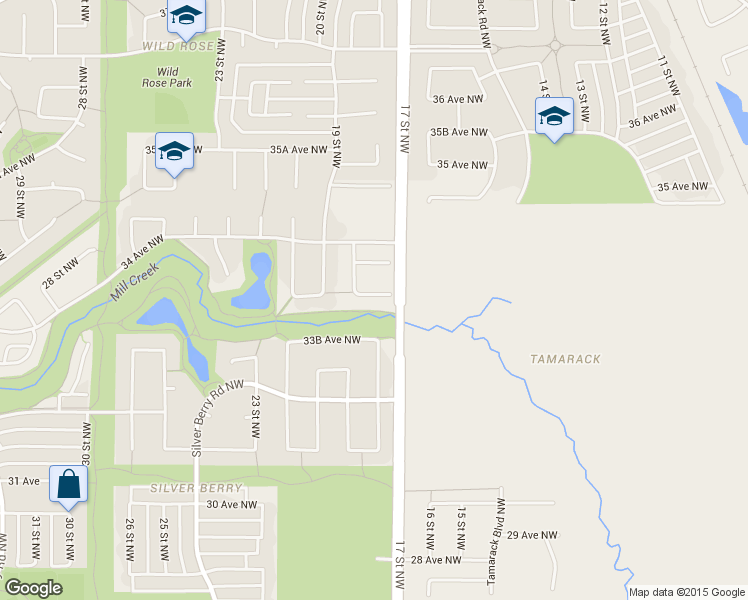 map of restaurants, bars, coffee shops, grocery stores, and more near 934 Wildwood Way Northwest in Edmonton