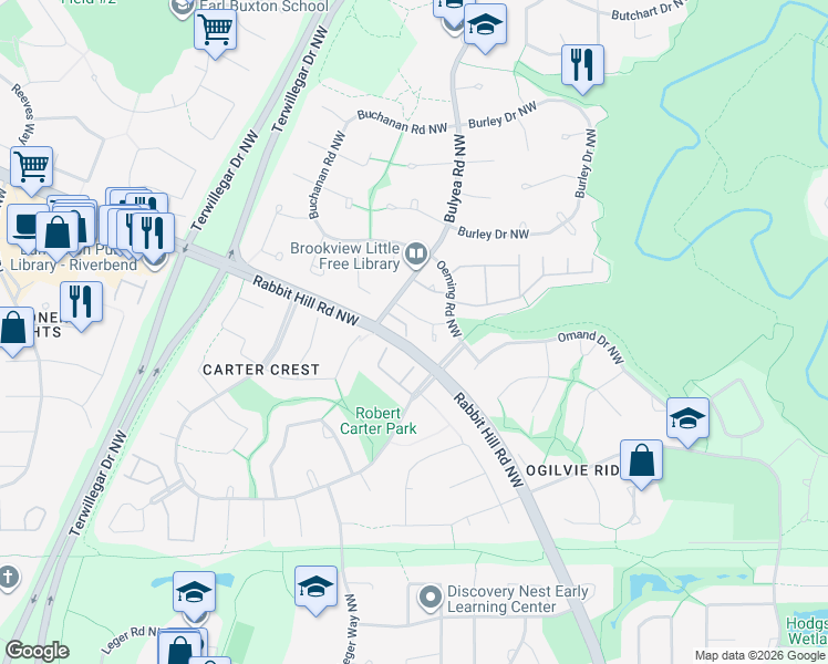 map of restaurants, bars, coffee shops, grocery stores, and more near 1018 Carter Crest Road Northwest in Edmonton