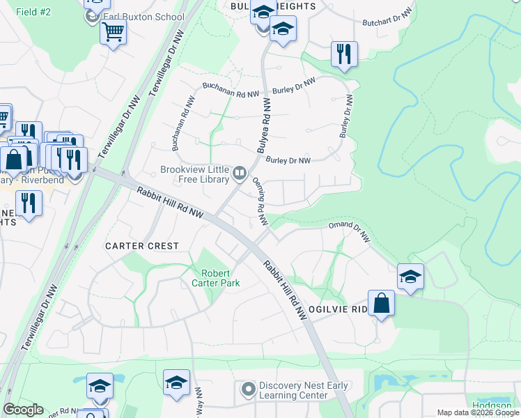 map of restaurants, bars, coffee shops, grocery stores, and more near 129 Oeming Road Northwest in Edmonton