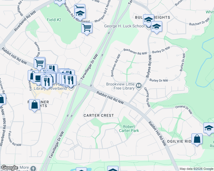 map of restaurants, bars, coffee shops, grocery stores, and more near 311 Buchanan Way Northwest in Edmonton
