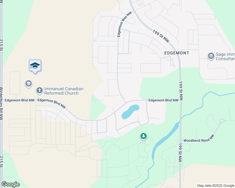 map of restaurants, bars, coffee shops, grocery stores, and more near 7128 Edgemont Way Northwest in Edmonton
