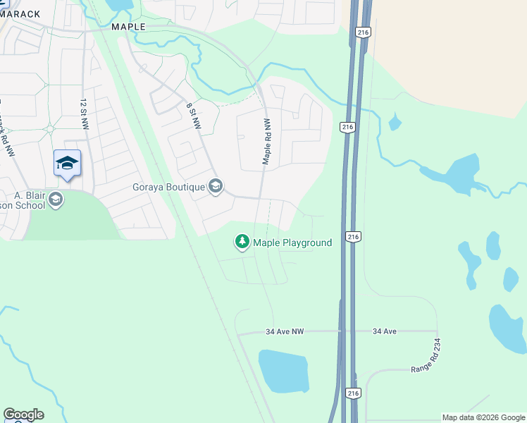 map of restaurants, bars, coffee shops, grocery stores, and more near 3408 Meridian Street Northwest in Edmonton