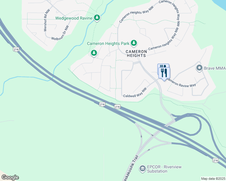 map of restaurants, bars, coffee shops, grocery stores, and more near 928 Chahley Crescent Northwest in Edmonton