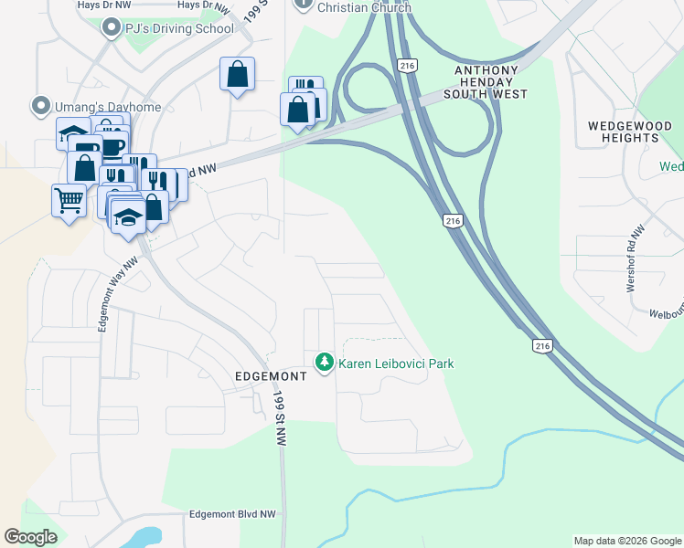 map of restaurants, bars, coffee shops, grocery stores, and more near 765-a Eagleson Crescent Northwest in Edmonton