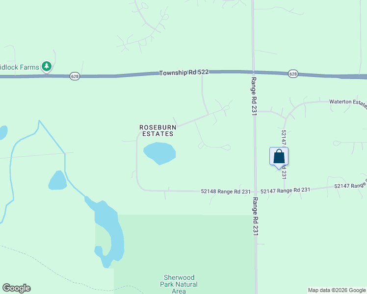 map of restaurants, bars, coffee shops, grocery stores, and more near 146 52148 Range Road 231 in Sherwood Park