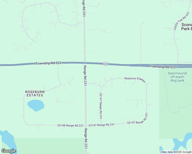 map of restaurants, bars, coffee shops, grocery stores, and more near 52147 Range Road 231 in Sherwood Park