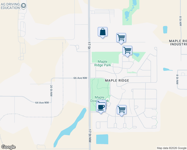 map of restaurants, bars, coffee shops, grocery stores, and more near 108 Oak Wood Road Northwest in Edmonton