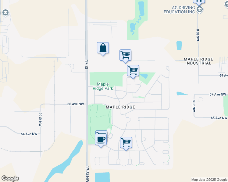 map of restaurants, bars, coffee shops, grocery stores, and more near in Edmonton