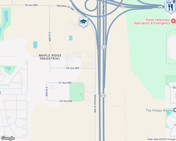 map of restaurants, bars, coffee shops, grocery stores, and more near 103 69 Avenue Northwest in Edmonton