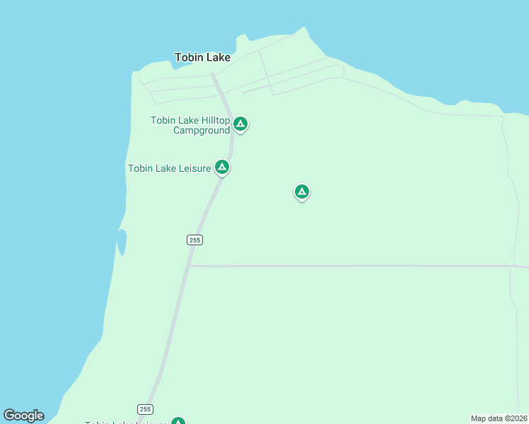 map of restaurants, bars, coffee shops, grocery stores, and more near Saskatchewan 255 in Tobin Lake