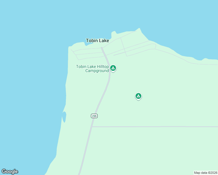 map of restaurants, bars, coffee shops, grocery stores, and more near Saskatchewan 255 in Tobin Lake