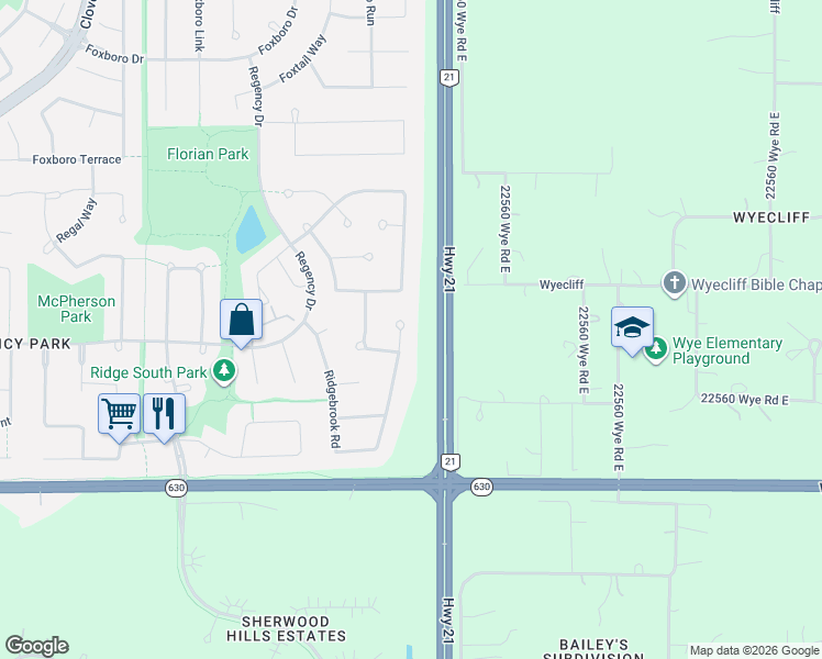 map of restaurants, bars, coffee shops, grocery stores, and more near in Sherwood Park