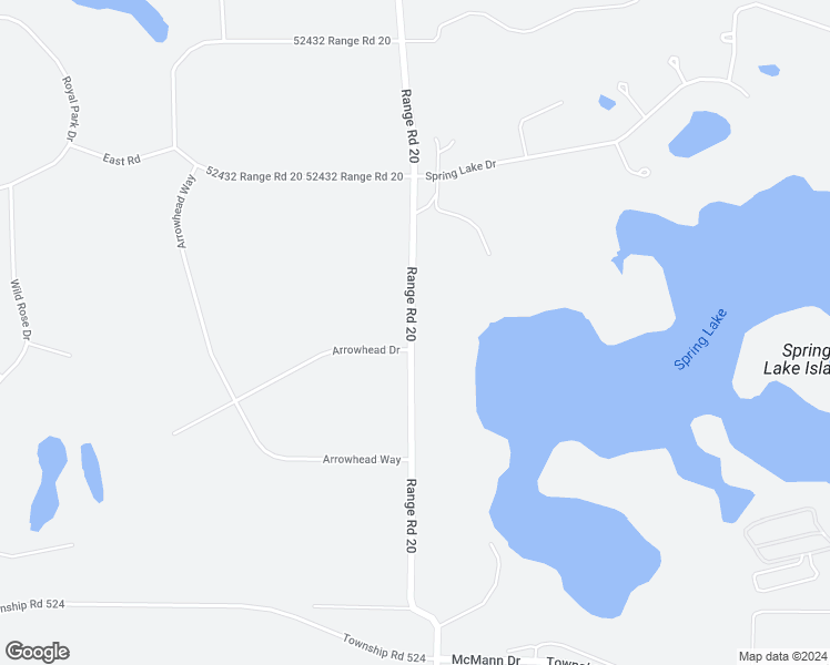 map of restaurants, bars, coffee shops, grocery stores, and more near 220 Range Road 20 in Spring Lake