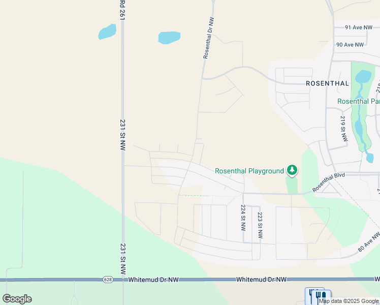 map of restaurants, bars, coffee shops, grocery stores, and more near 7026 Rosenthal Drive Northwest in Edmonton
