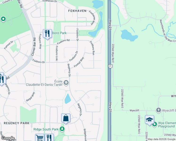 map of restaurants, bars, coffee shops, grocery stores, and more near 635 Foxtail Lane in Sherwood Park