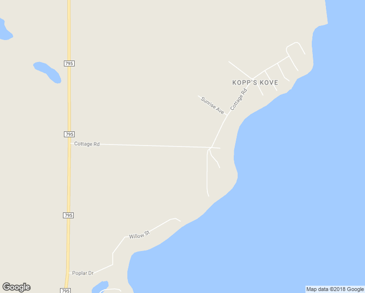 map of restaurants, bars, coffee shops, grocery stores, and more near Cottage Road in Bright Sand