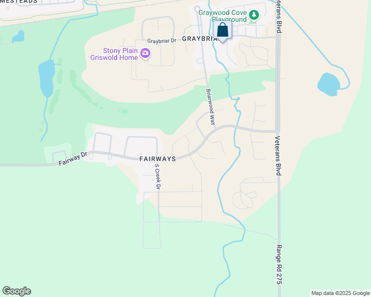 map of restaurants, bars, coffee shops, grocery stores, and more near 92 Copper Head Place in Stony Plain
